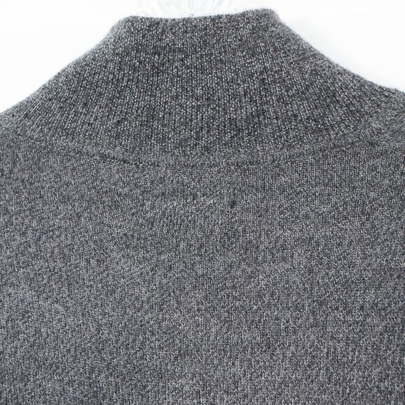 Calvin Klein 100% Italian Merino Wool 1/4 Zip Pullover Mens Large Dark Gray Soft - Picture 11 of 14